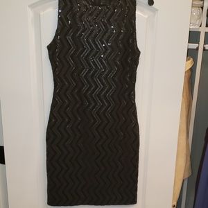 Black sequined Alice and Olivia Dress Size 6